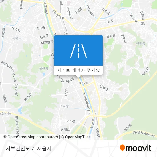 서부간선도로 지도