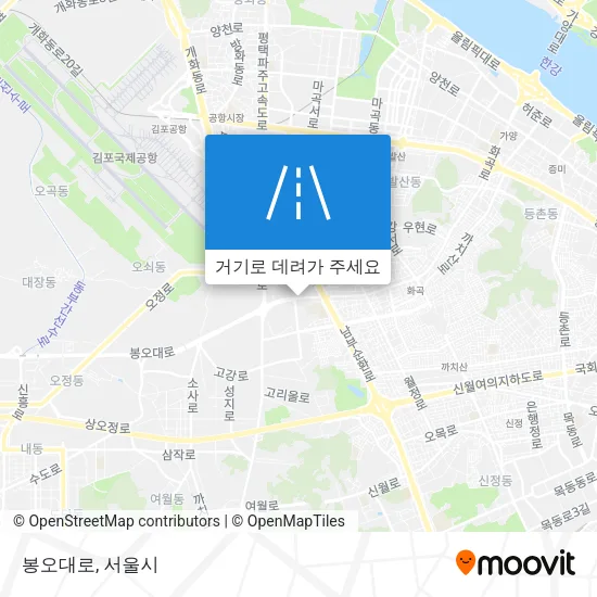 봉오대로 지도