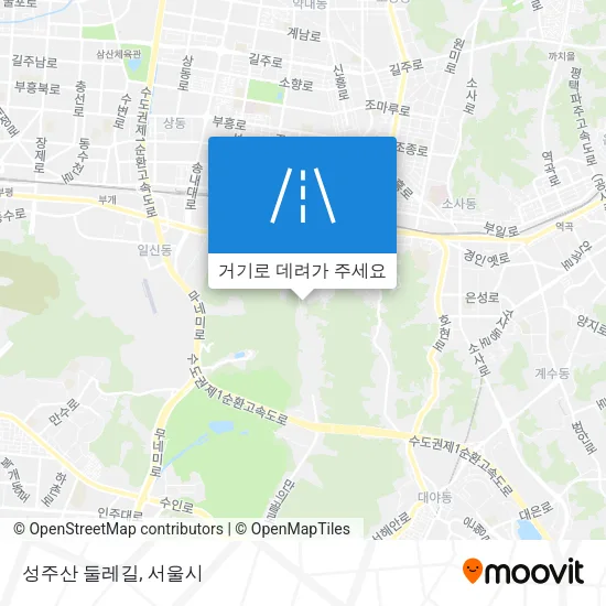 성주산 둘레길 지도