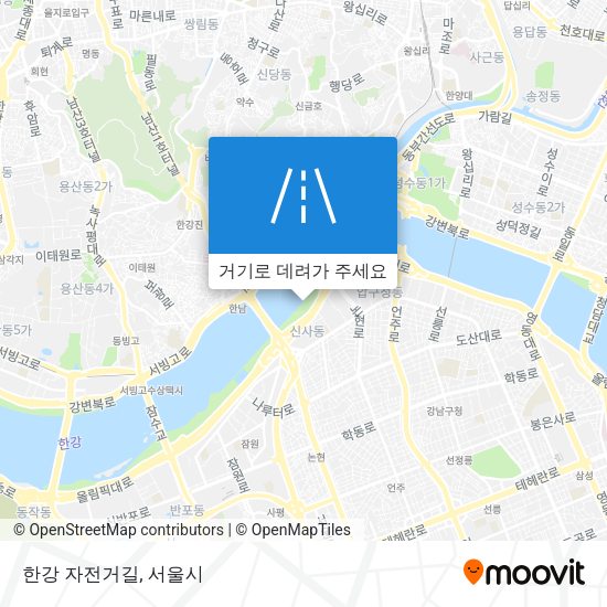 한강 자전거길 지도