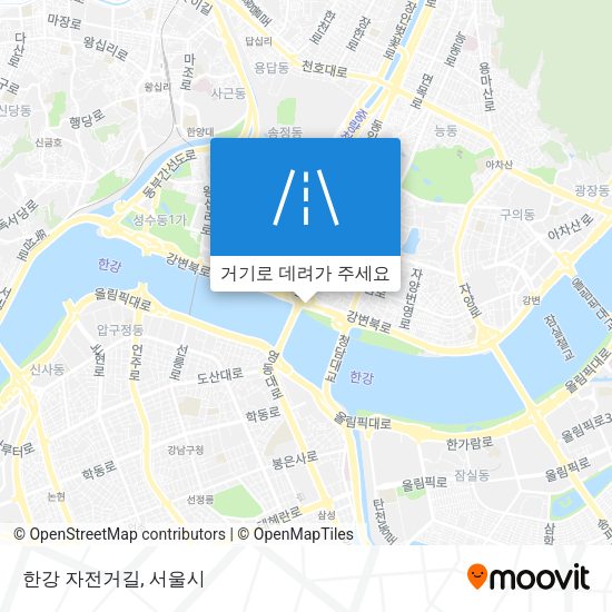 한강 자전거길 지도