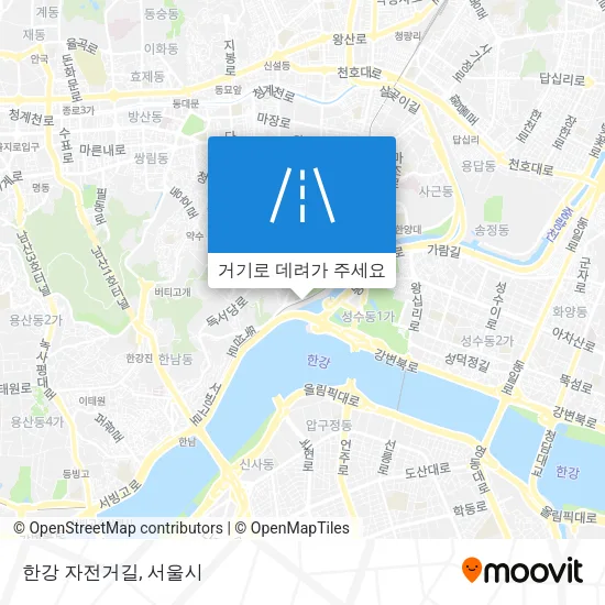 한강 자전거길 지도