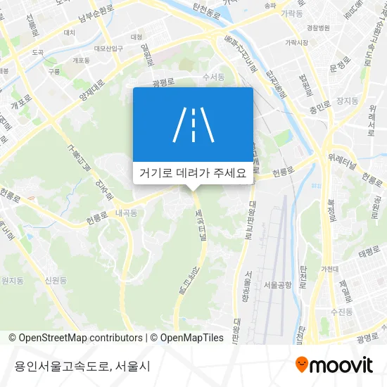 용인서울고속도로 지도