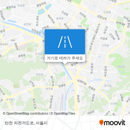탄천 자전거도로 지도