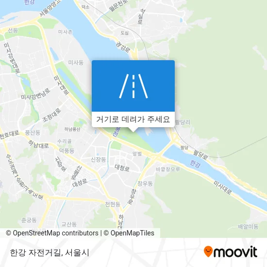 한강 자전거길 지도