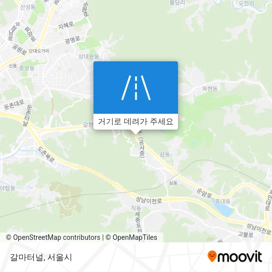 갈마터널 지도