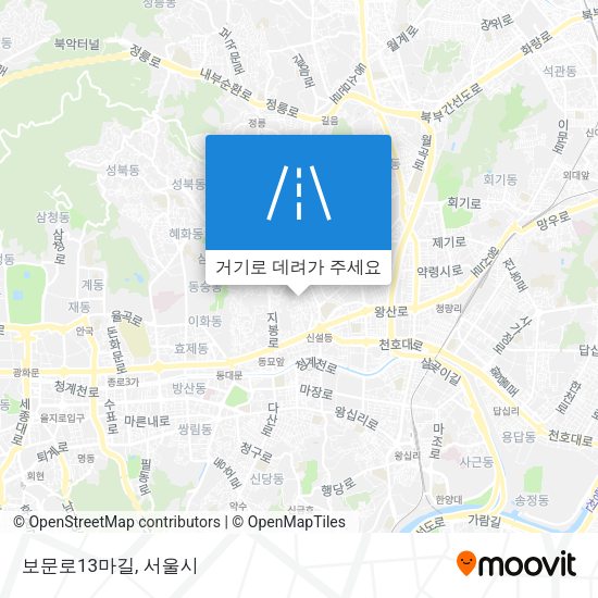 보문로13마길 지도