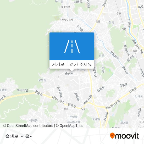 솔샘로 지도
