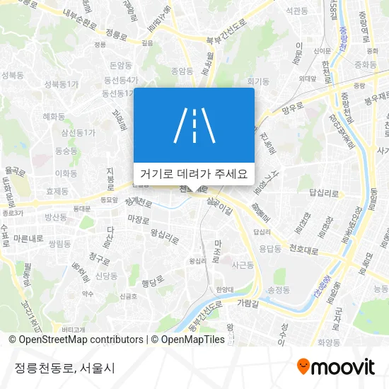 정릉천동로 지도