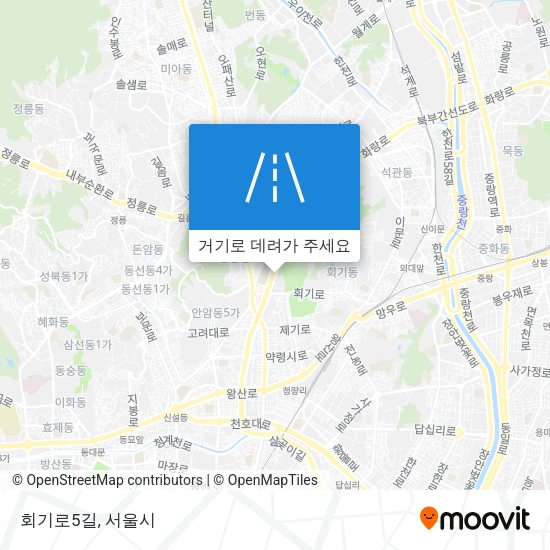 회기로5길 지도