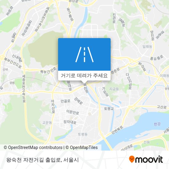 왕숙천 자전거길 출입로 지도