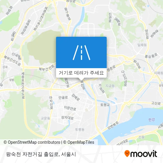 왕숙천 자전거길 출입로 지도