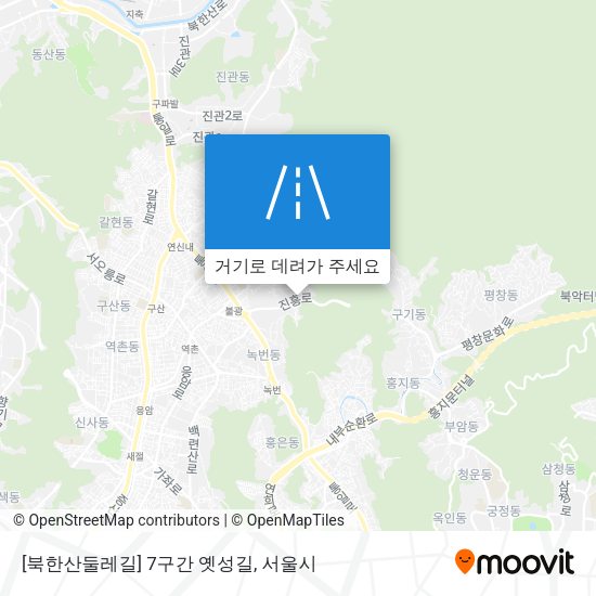 [북한산둘레길] 7구간 옛성길 지도