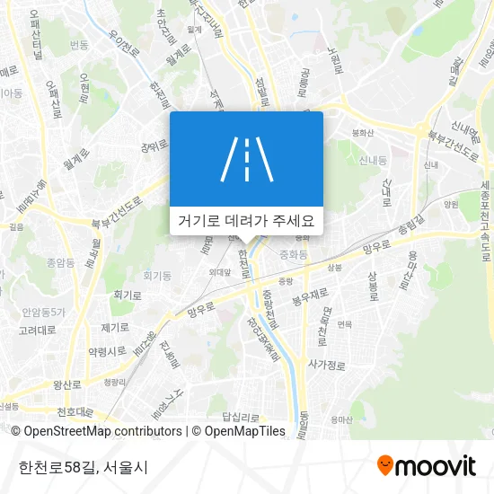 한천로58길 지도