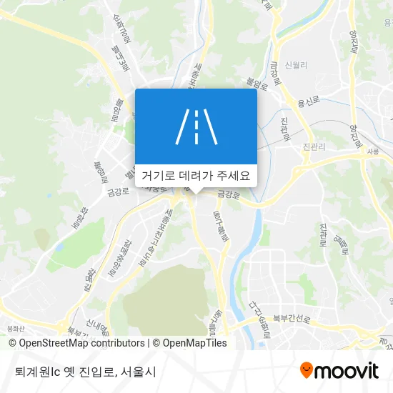 퇴계원Ic 옛 진입로 지도