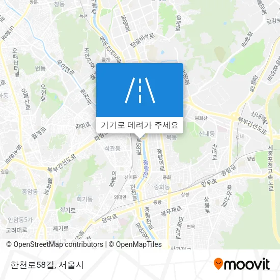 한천로58길 지도
