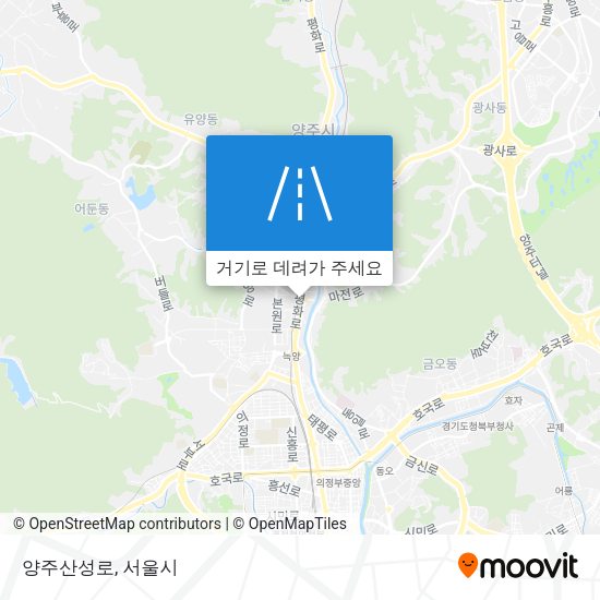 양주산성로 지도