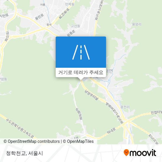 청학천교 지도