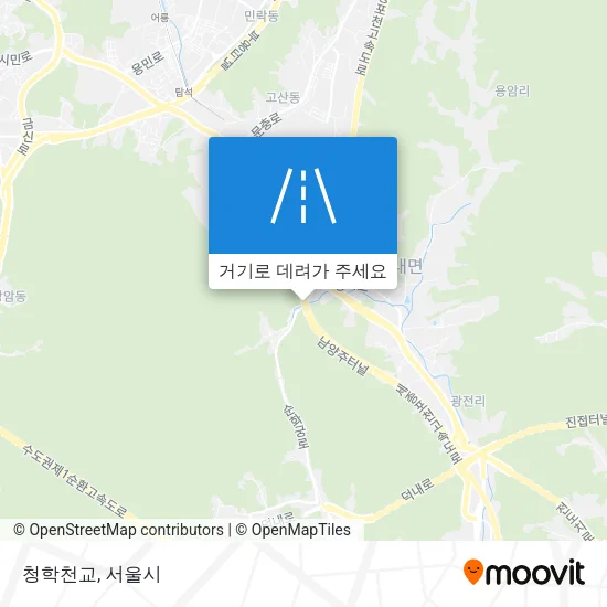 청학천교 지도