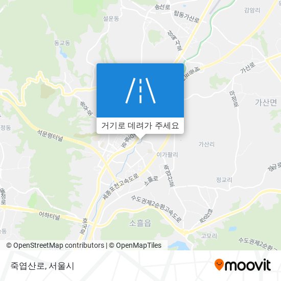 죽엽산로 지도