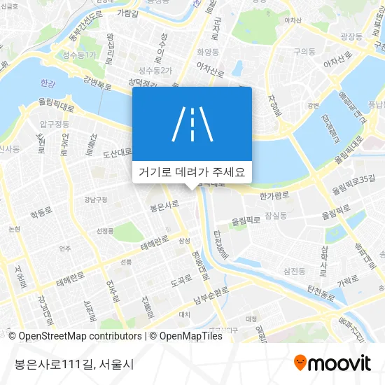 봉은사로111길 지도