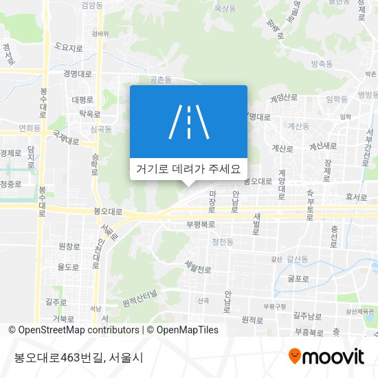 봉오대로463번길 지도