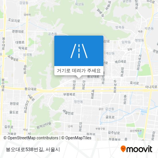봉오대로538번길 지도
