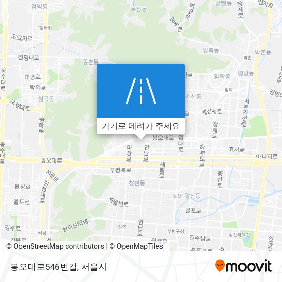 봉오대로546번길 지도