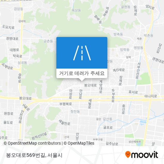 봉오대로569번길 지도