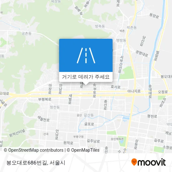 봉오대로686번길 지도