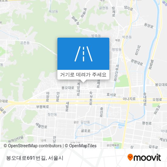 봉오대로691번길 지도