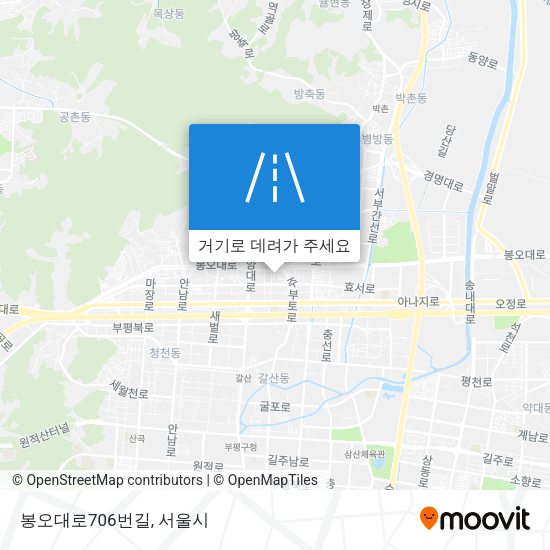봉오대로706번길 지도