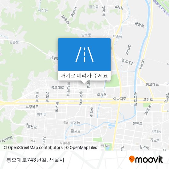 봉오대로743번길 지도