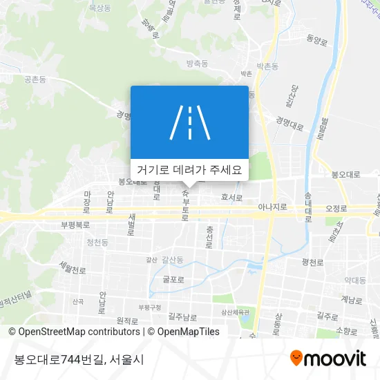 봉오대로744번길 지도