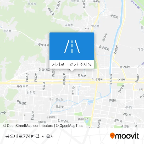봉오대로774번길 지도