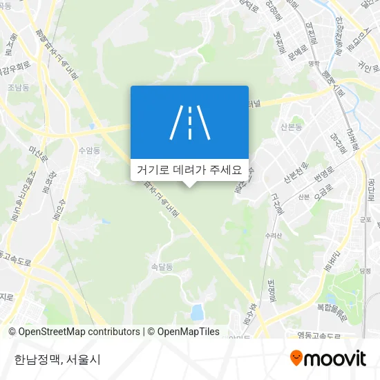 한남정맥 지도