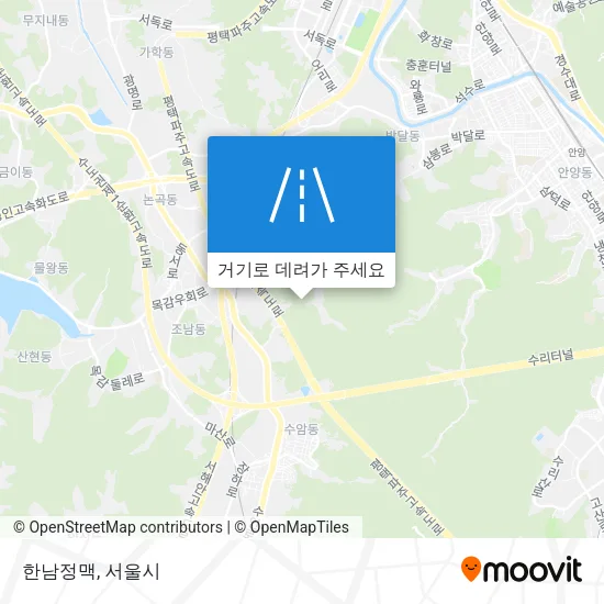 한남정맥 지도