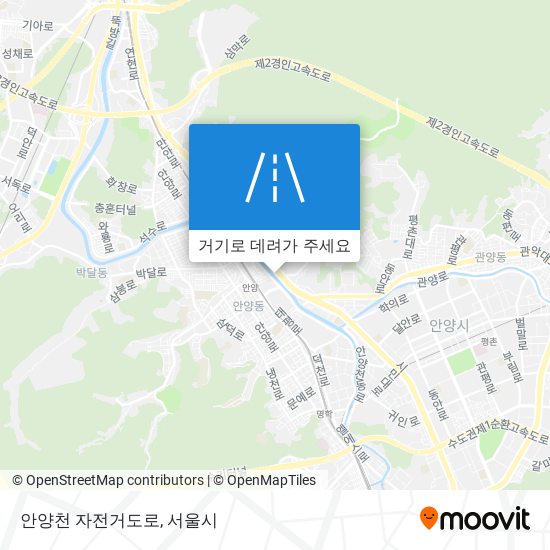 안양천 자전거도로 지도