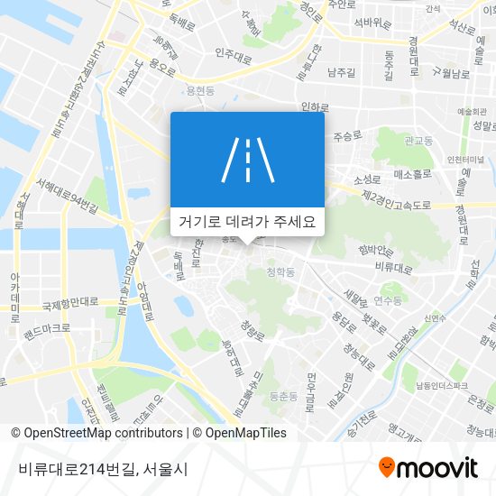 비류대로214번길 지도