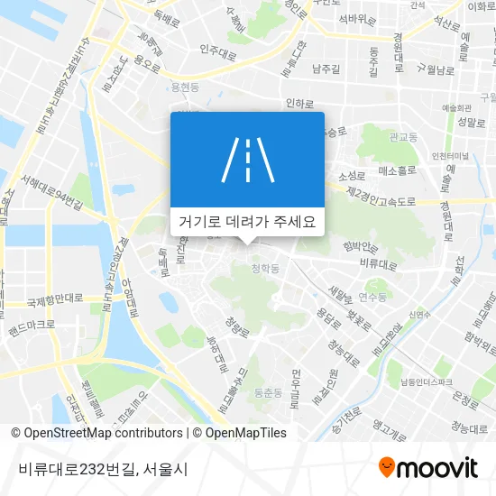 비류대로232번길 지도