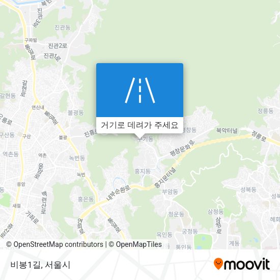 비봉1길 지도