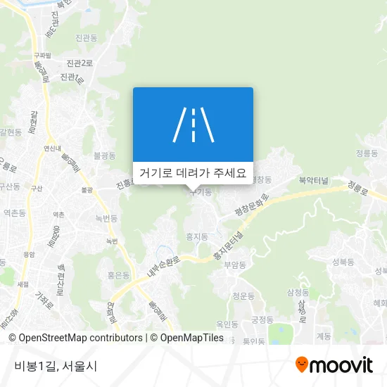 비봉1길 지도