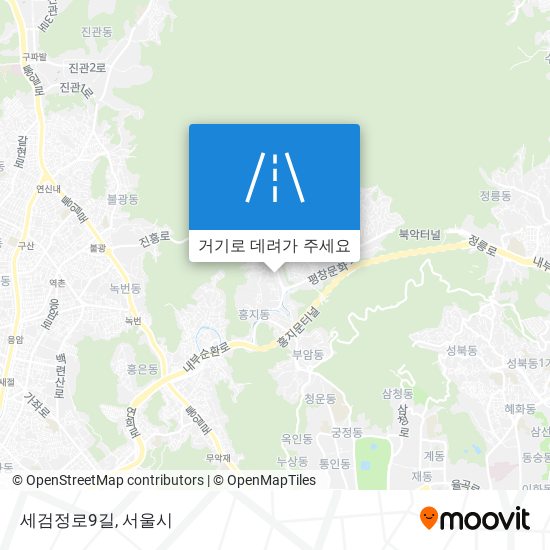 세검정로9길 지도