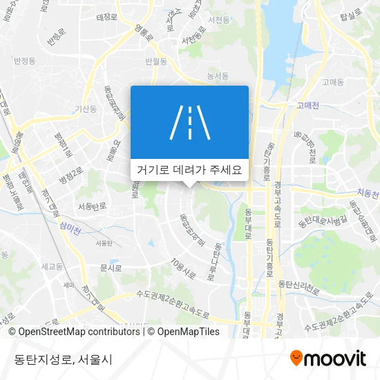 동탄지성로 지도