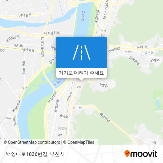 백양대로1036번길 지도