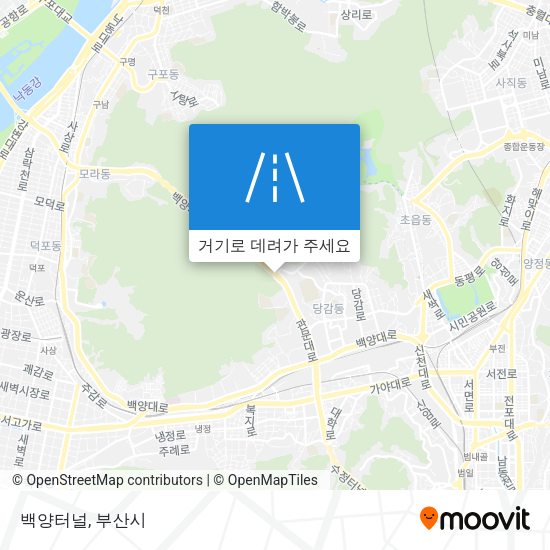 백양터널 지도