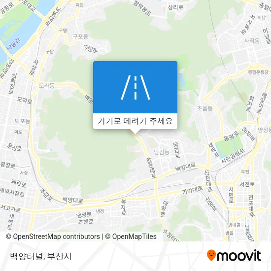 백양터널 지도