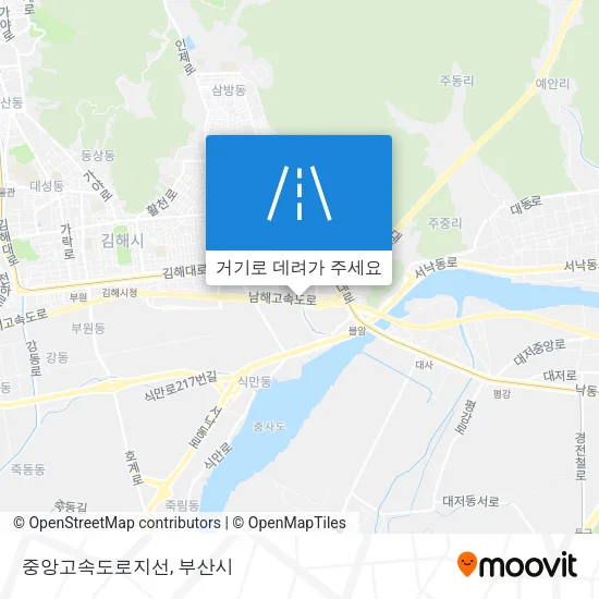 중앙고속도로지선 지도