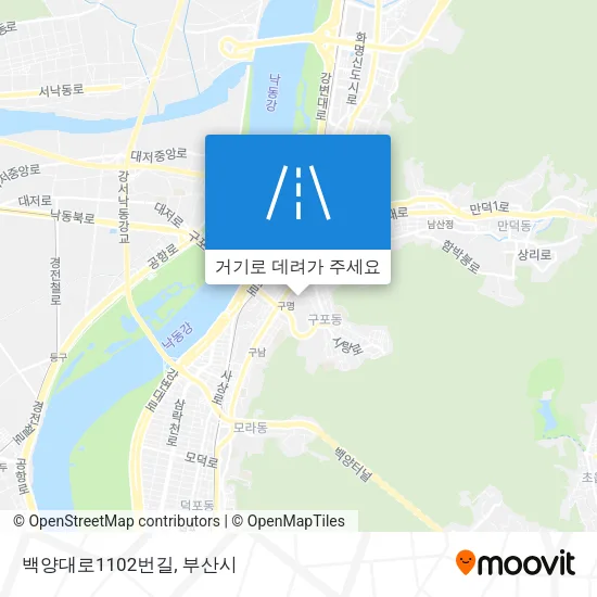 백양대로1102번길 지도