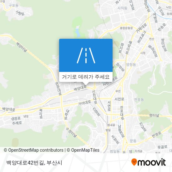 백양대로42번길 지도